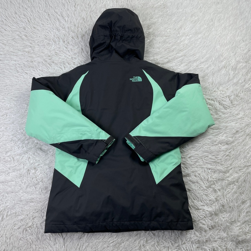 North Face Jacket Girls Large Gray Green Kira Triclimate 3-in-1 HyVent Hooded L - Picture 7 of 13